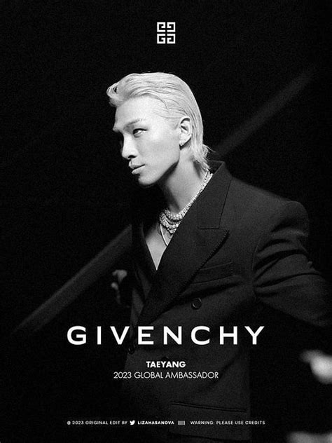 givenchy global ambassador|BIGBANG Taeyang Confirmed As Global Ambassador For Givenchy.